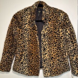 Little Girls Forever 21 Leopard Button Coat size 11 -12